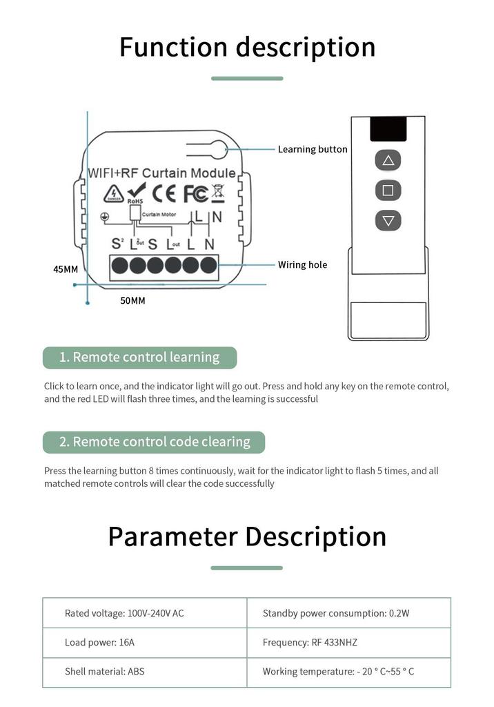 Graffiti APP Smart Voice & Remote Control Wi-Fi Timer for Curtain Motor Switch