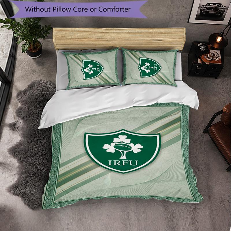 Ireland Rugby Pattern Microfiber 3Pcs Bedding Set Decor Duvet Cover Set For Bedroom Home Use