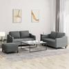 VidaXL Sofa Set with Cushions 3 Pcs, Sofas with Armrests and Backrest, Furniture Set with Footrest 3201811