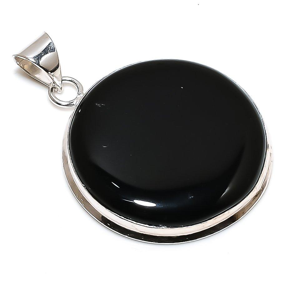 Calcite Agate Gemstone Handmade 925 Sterling Silver Jewelry Pendant 1.89" SU-10885