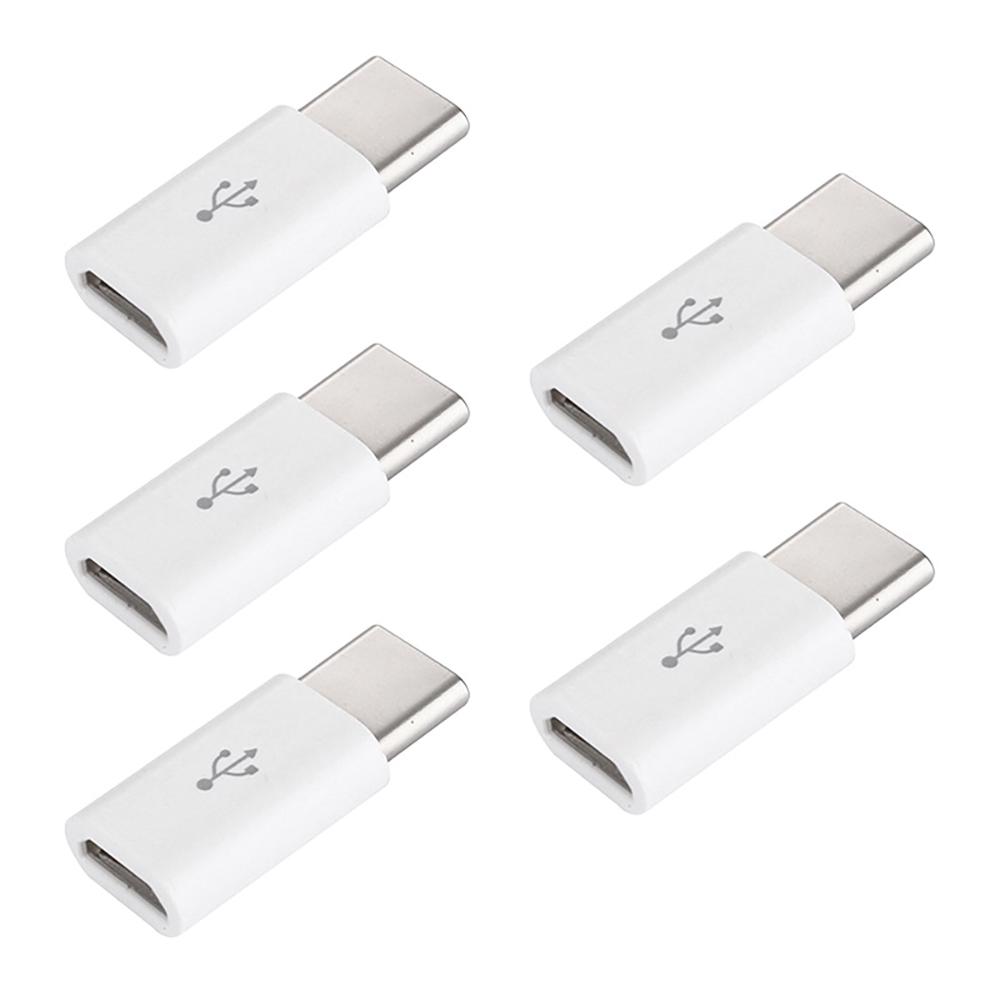 1PCS/5PCS Micro USB Female To Type C Male Adapter Mobile Phone Android Converter Micro-B To USB-C Data Cable Connector
