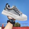 Shoes men's summer new through the net thin thick baseplate shoes fashion versatile casual shoes low-top men