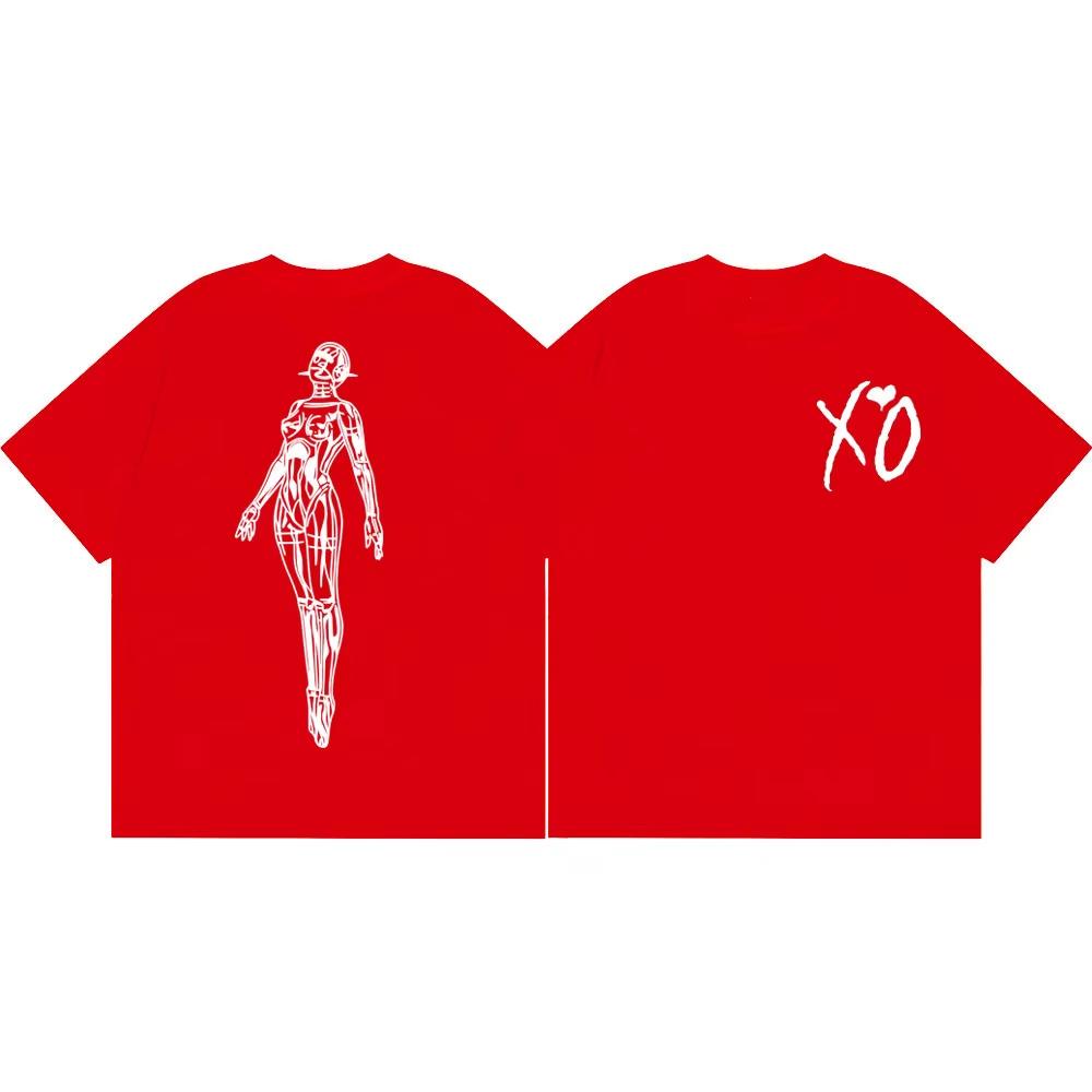Rapper The Weeknd Merch T-shirt Men Women Fashion Hip Hop Short Sleeves Oversized Streetwear Y2k High Quality Female Male Clothing