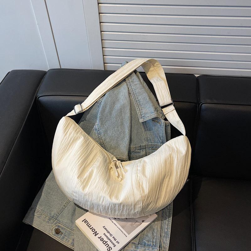 2025 New Summer Bag Ladies Lazy Style Casual Versatile Dumpling Bag Large Capacity Red Shoulder Messenger Bag