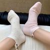 5 Pairs Summer Women'S Low-Cut Socks with Cute Dog Ears | Anti-Odor, Versatile, Thin, Polka Dot Pattern, Machine Washable