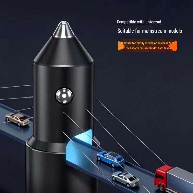 PD48W Dual-Port Car Charger with PD+QC3.0 for Fast Lightning Charging of Phones & Tablets