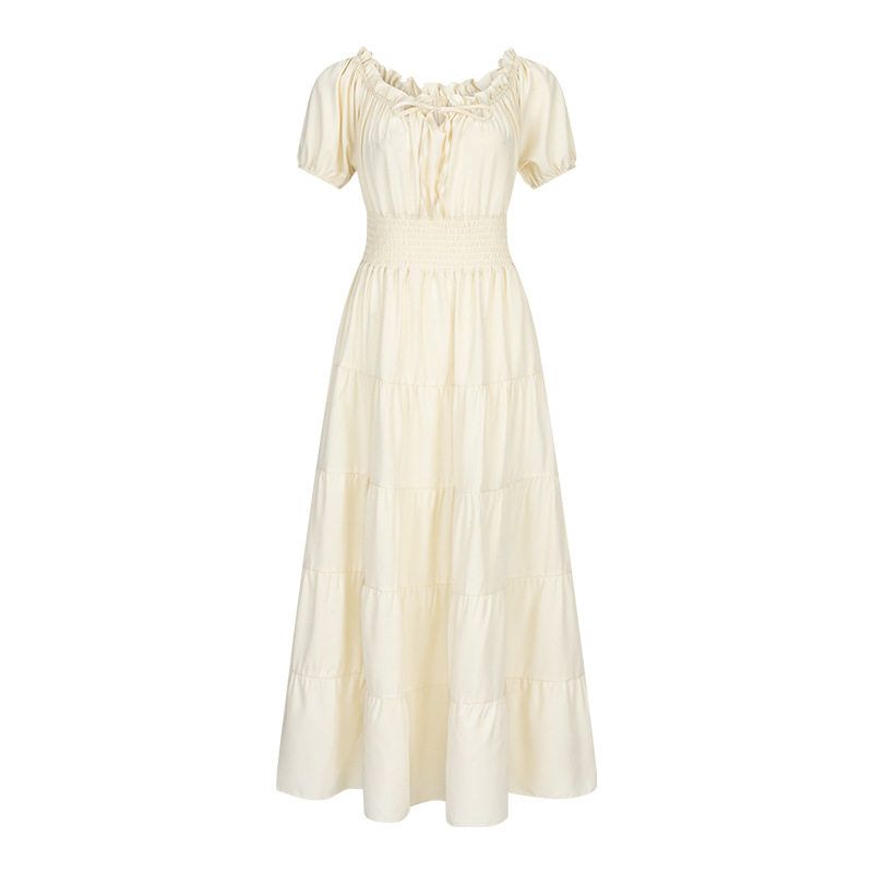 European and American Style Off-The-Shoulder Ruffled Medieval Renaissance Stage Costume Halloween Vintage Long Dress Cosplay for Women