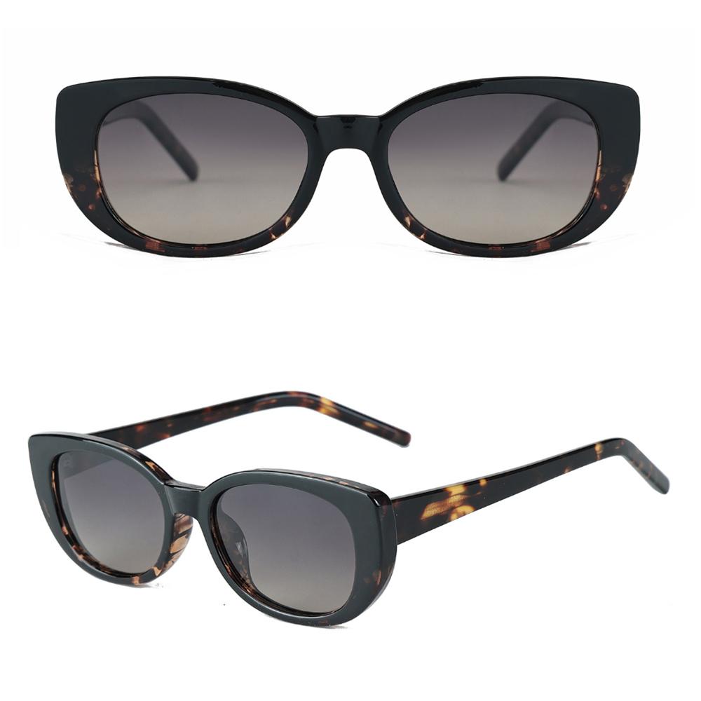 Cat Eye Sunglasses TR90 Frame Polarized Minimalist Design Shades Acetate Temple Women Fashion Gradient Lens Classic Goggles