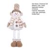 Christmas Snowman Doll Decoration Retractable Long Legs Handmade Knitted Scarf Plush Earmuff Xmas Desktop Elk Ornament Holiday Festive Gift
