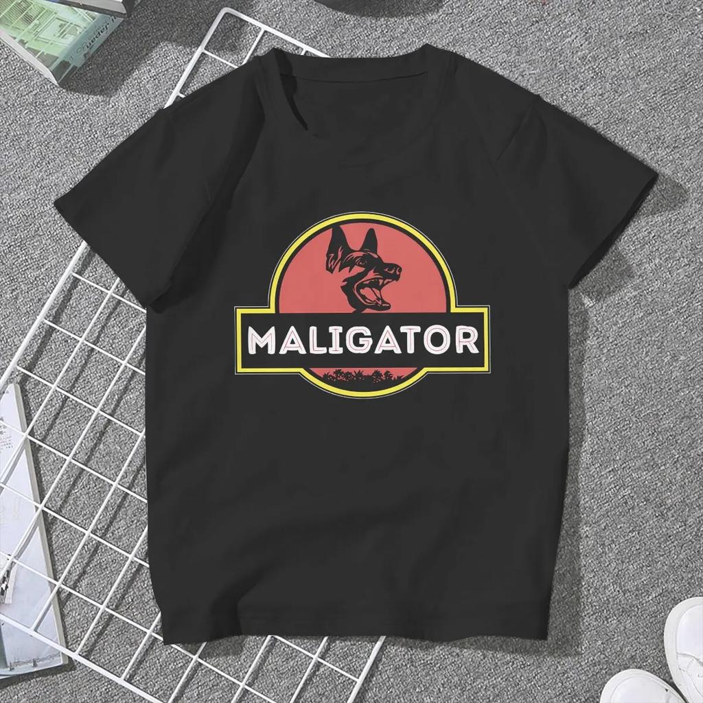 Malinois Dog Maligator Belgian T Shirt Vintage Fashion Women's Polyester Tshirt O-Neck