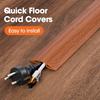 10-Foot Floor Cable Cover for Home Office Hides Extension Cords and Protects Cables with Built-In Storage Cavity Brown Cord Organizer for Living R