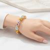 Traditional Filigree Enamel Bangle Vintage Hanfu Accessories Hollow Out Flower Bracelet Cheongsam Accessories Chinese Style