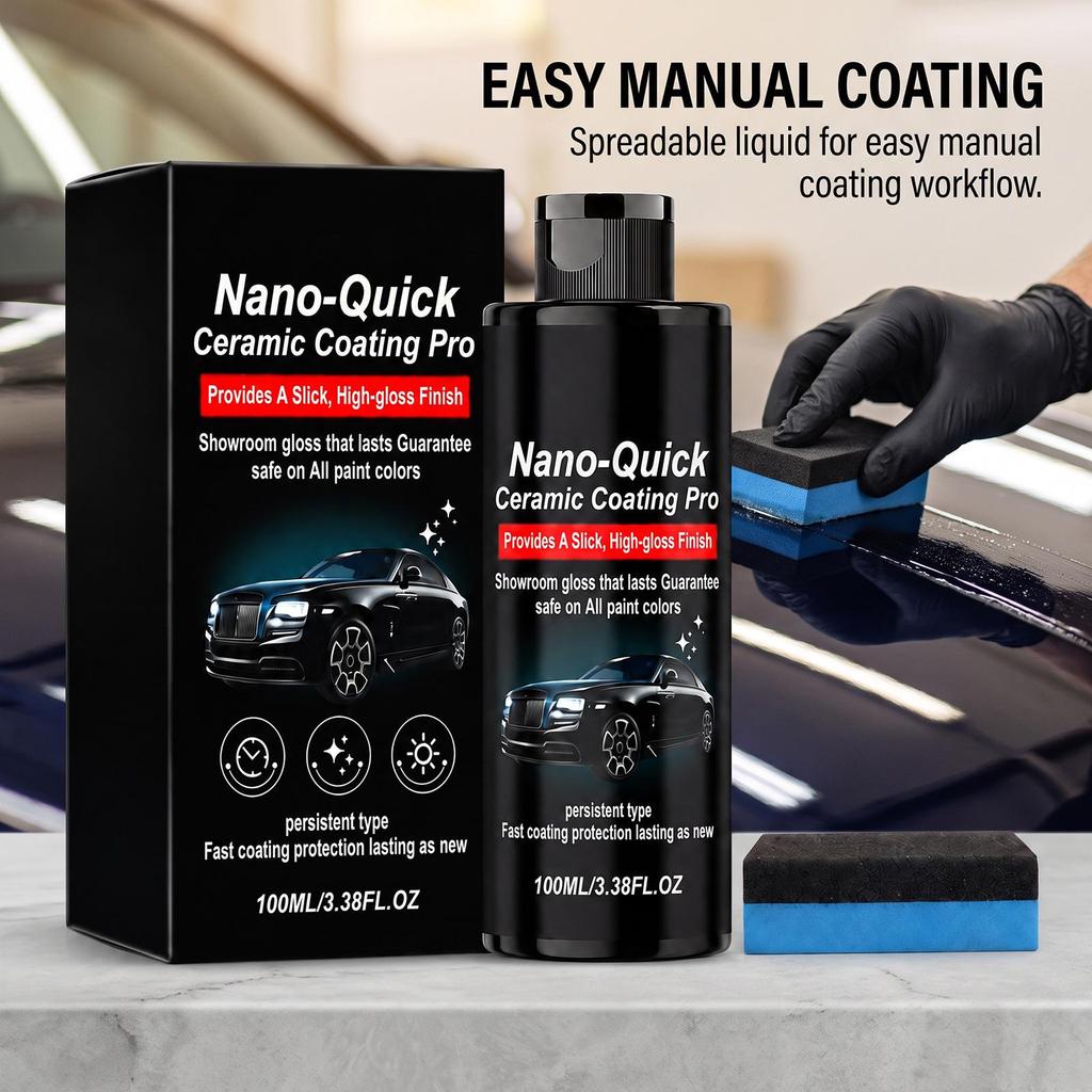 Nano Ceramic Coating Kit: Universal Car Paint Protection and Shine Enhancer