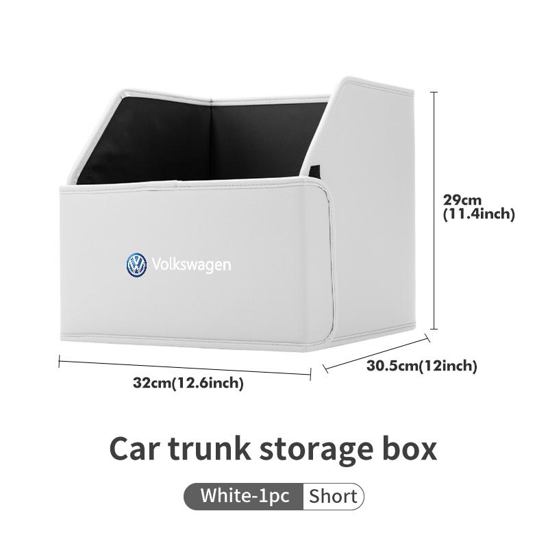 For Volkswagen VW Car Trunk Foldable Organizer Auto Leather Waterproof Storage Box Passat Golf 4 5 6 Tiguan Polo Scirocco Jetta