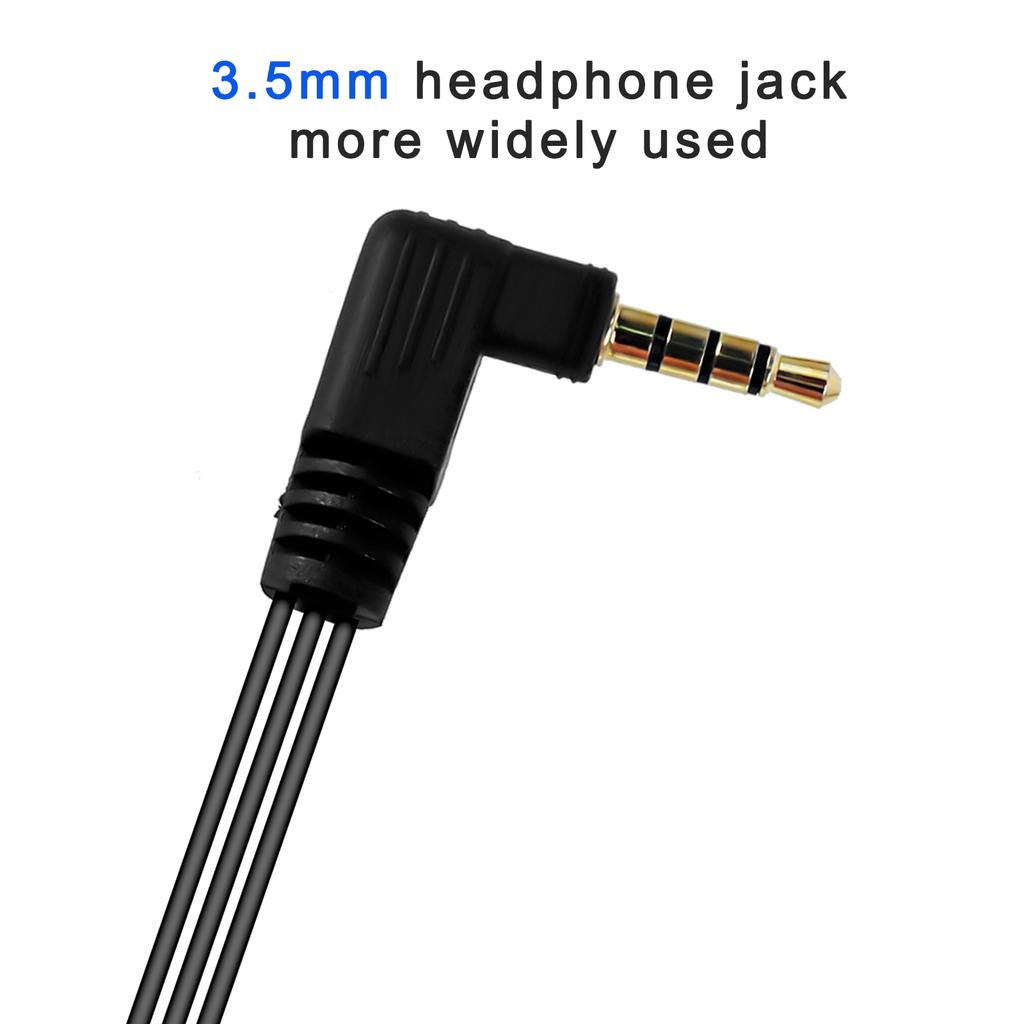 EJEAS 3.5mm Jack HiFi CVC Noise Reduction Microphone Headset for V6 Series Q2 Q7 V4 Plus Motorcycle Helmet Earphones