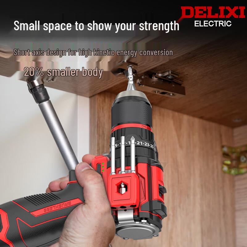 DELIXI ELECTRIC Cordless Impact Drill & Screwdriver CN Plug (adapter Included)
