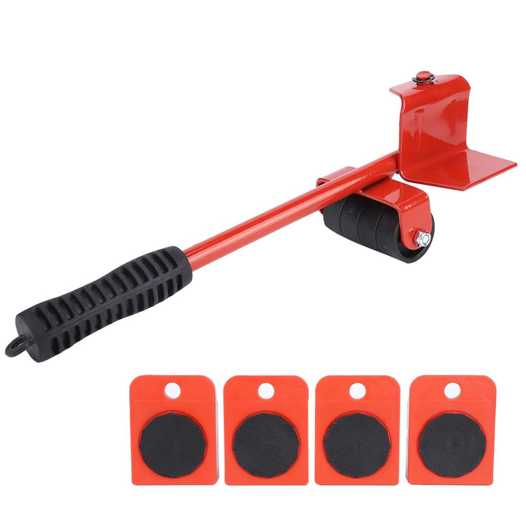 Möbelheber mit einfachen Gleitern, Schwerlasttransport, Heberollerwerkzeug mit Brecheisen