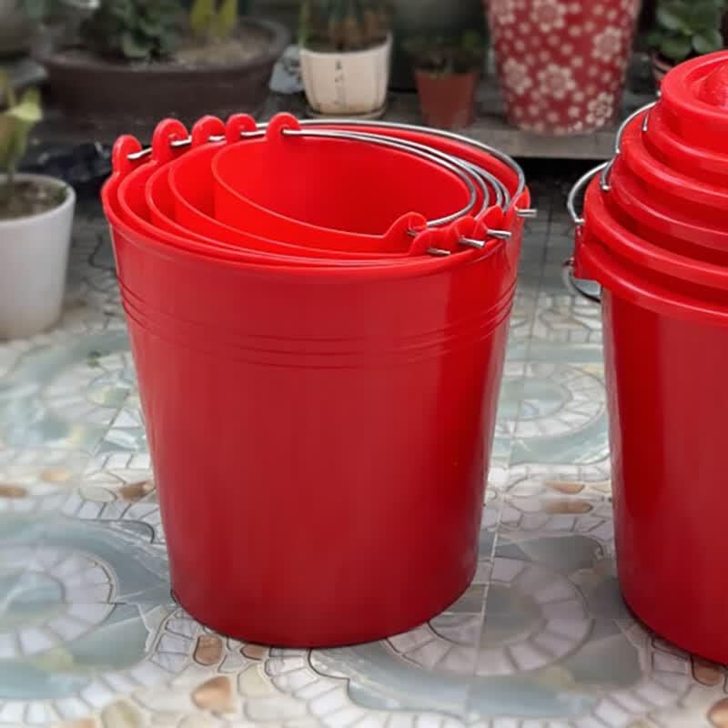 Lukun Heavy-Duty Plastic Round Buckets