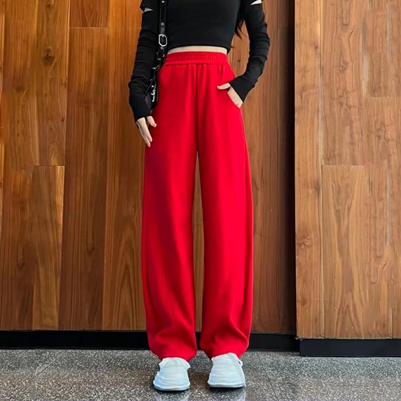 2025 Frühling Damen High Waist Schlankmachende Weitbein Shuffle Dance Hose