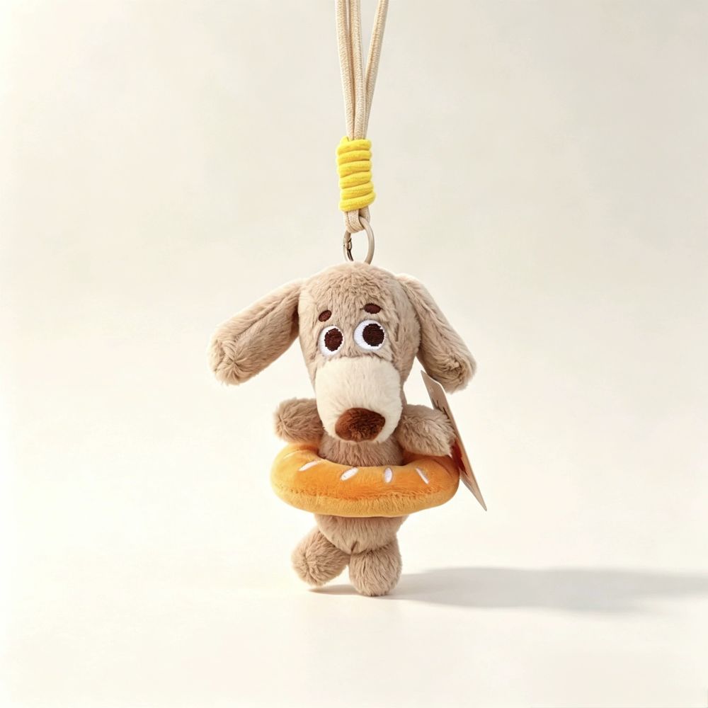 Bag Charm Dachshund Plush Pendant Pet Lovers Puppy Hanging Toy Funny Sausage Dog Keychain  Kids Toy