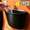Waterproof Auto Trash Can Leak Proof Vehicle Garbage Dustbin Black Plastic Hanging Storage Box Organizer Front Rear Seat Parts
