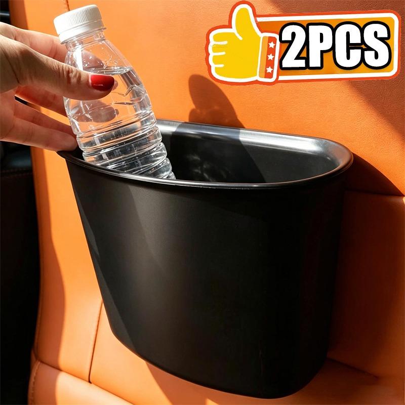 Waterproof Auto Trash Can Leak Proof Vehicle Garbage Dustbin Black Plastic Hanging Storage Box Organizer Front Rear Seat Parts
