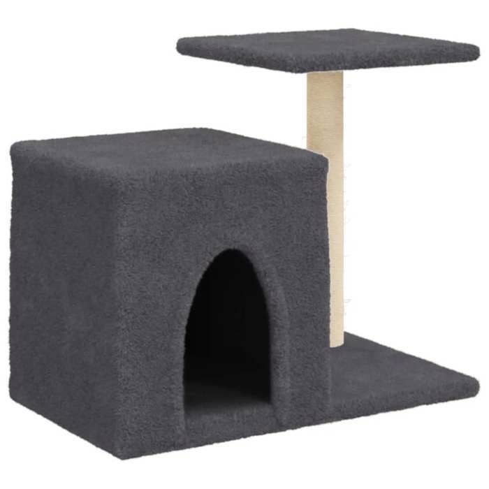 VidaXL Cat Tree with Sisal Scratching Posts Dark Grey 50.5 Cm 172126
