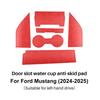 Cup Mat For Ford Mustang GT 2024 2025 2026 2027 LHD RHD Car Anti-Slip Dust-proof Rubber Pad Gate Sticker Interior Accessories
