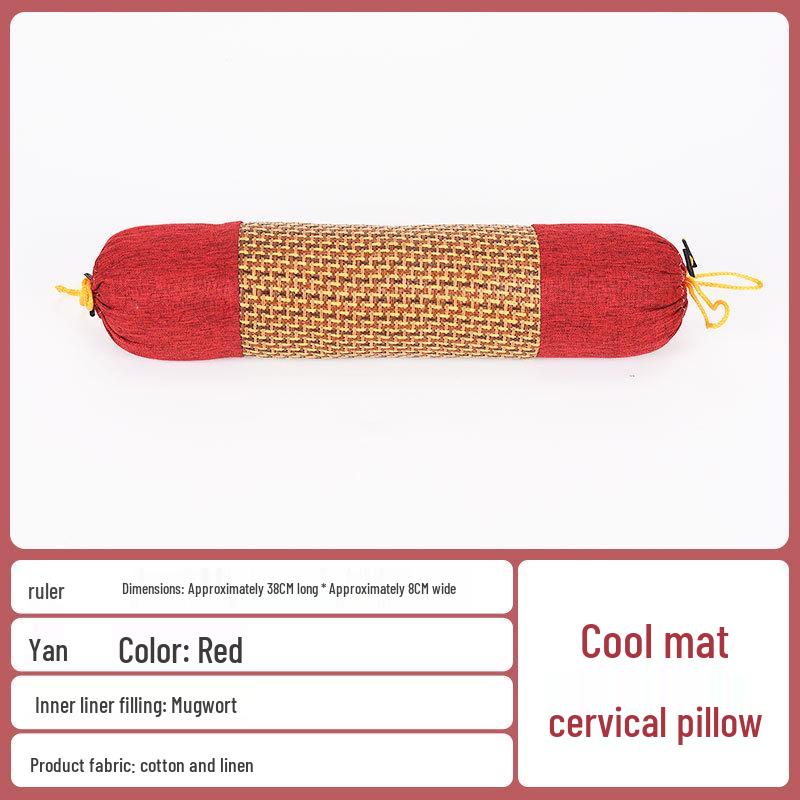 Manufacturer Cylindrical Ice Silk Cooling Pillow - Breathable Mugwort Neck Support Pillow for Summer Comfort