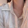 Shiny Pendant Necklace Simple Small Fresh Rhinestone Gold/silver Color Necklace Women's Accessories