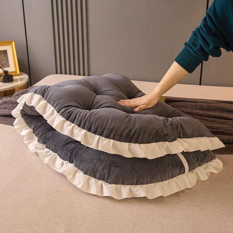 Princess Wind Bedhead Soft Bag Solid Color Minimalist Waist Cushion Bedroom Tatami Bed Backrest Cushion Elastic Strap Prevents Movement Sofa Mats