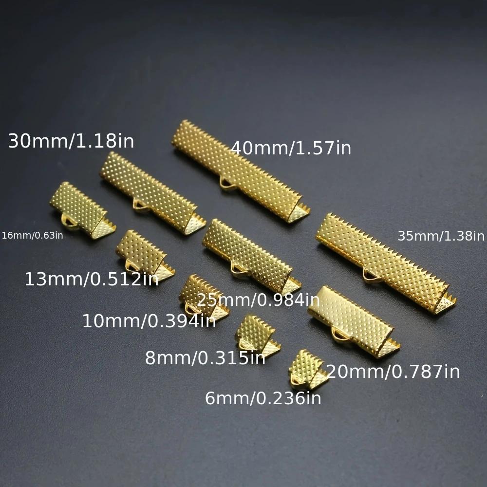30 buc/Lot Capace Crimp pentru Cord din Piele cu Panglică 6 8 10 13 16 20 25 30 35 40mm Elemente de Fixare pentru Capăt de Fir Conectori pentru Bijuterii