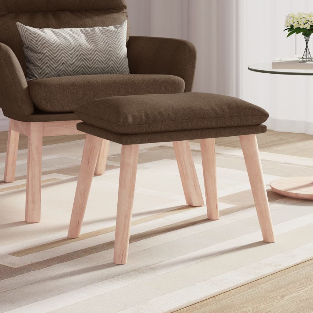 Footstool Brown 45 X 29.5 X 35 Cm Fabric