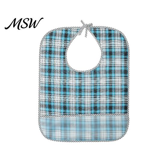 Adaptive Clothing for Seniors Double-sided Waterproof Adult Bib, with Adjustable Neck Strap, Wide Reusable Bibs Eating Crumb Catcher Large Washable