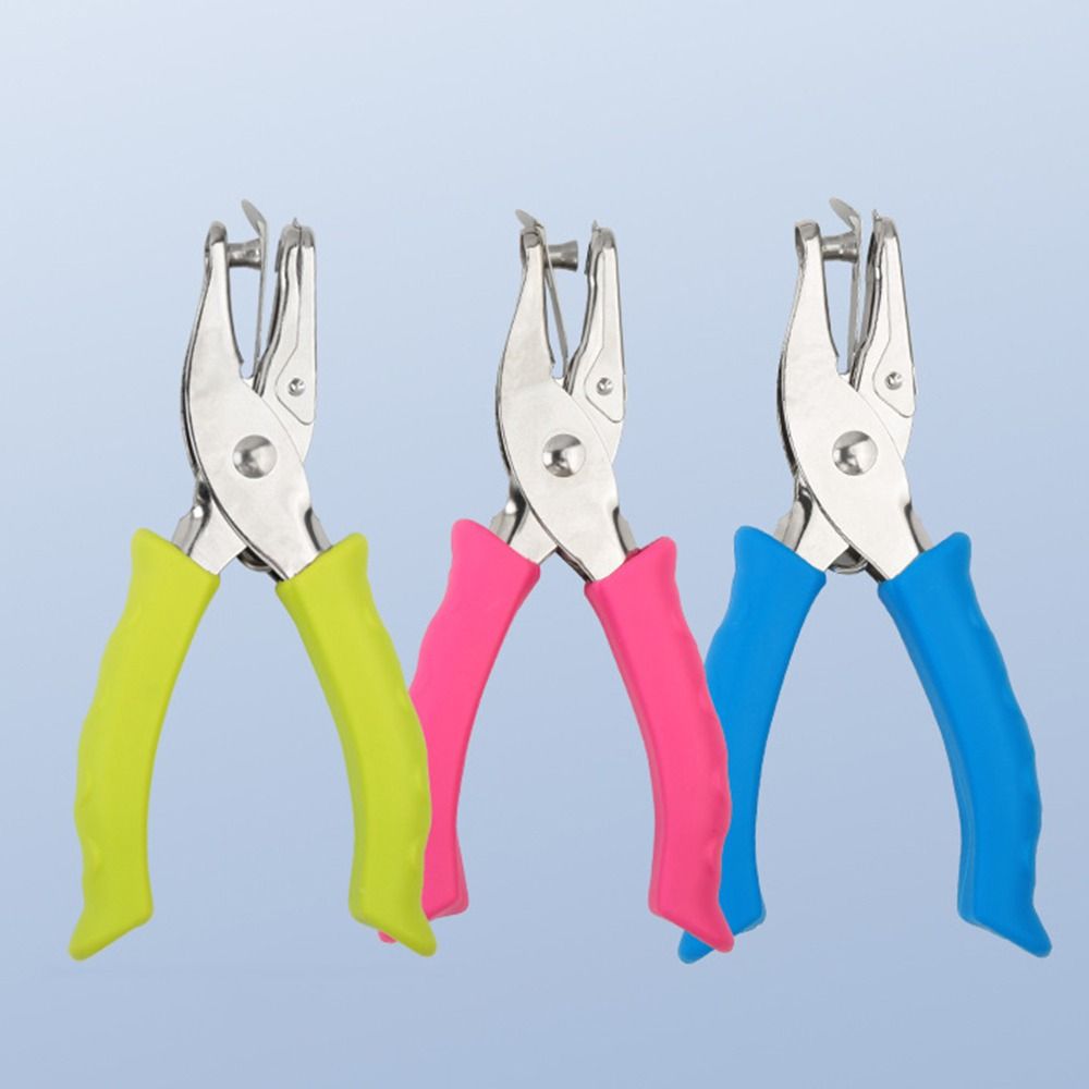2Pcs Creative Handheld Hole Punch 3/6mm Punch Plier Mini Paper Puncher Loose-leaf Notebooks