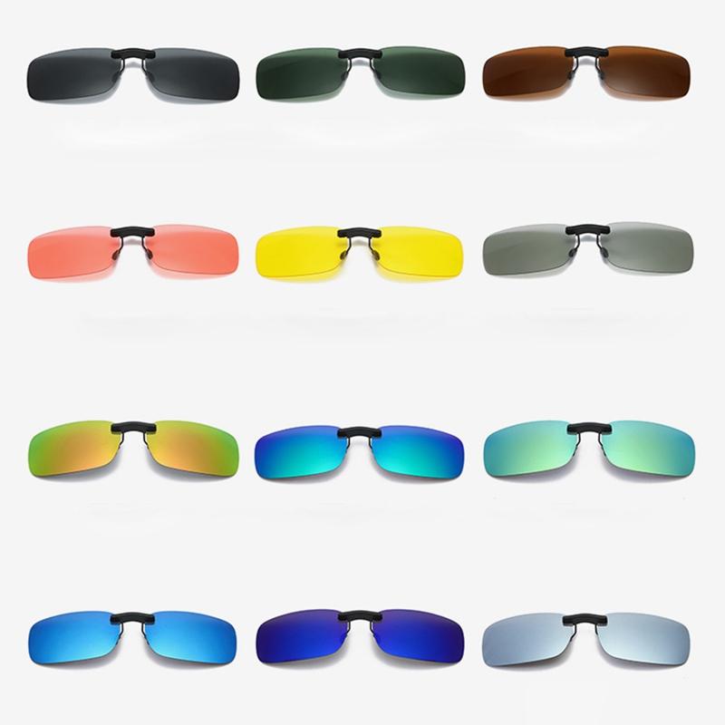 Lunettes de soleil polarisées unisexes, 1 pièce, Clip sur lunettes de conduite, Vision de jour, lentille UV400, Vision nocturne, Clip de lunettes de soleil d'équitation