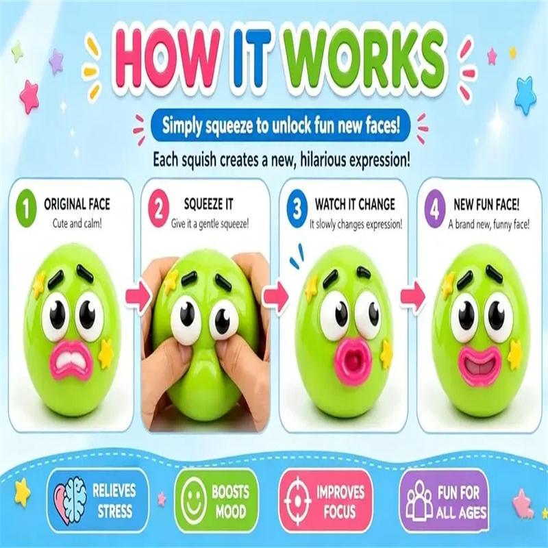 NEW Smushers Squishy, Curiosities Dog Face Swap Squishy Toy, Soft Moldable Cute Slow Rise Squeeze Toy, Relaxing Sensory