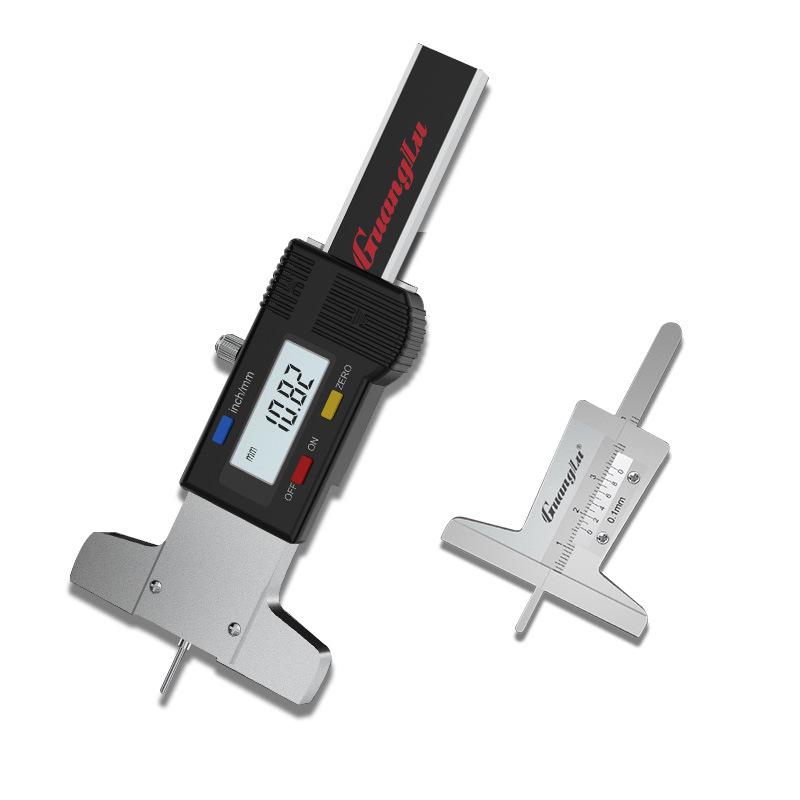 Guanglu Digital Tire Tread Depth Gauge, 0-30mm Portable Vernier Tool