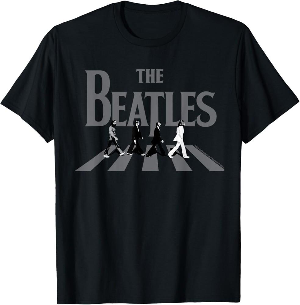 The Beatles - Abbey Road Greyscale Album Cover T-Shirt