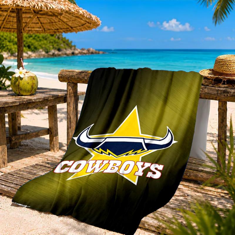 Asciugamano da Spiaggia Rugby del Queensland Settentrionale, Asciugatura Rapida, Facile da Curare, Adatto Sia per il Fitness che per le Vacanze al Mare, Essenziale Sportivo
