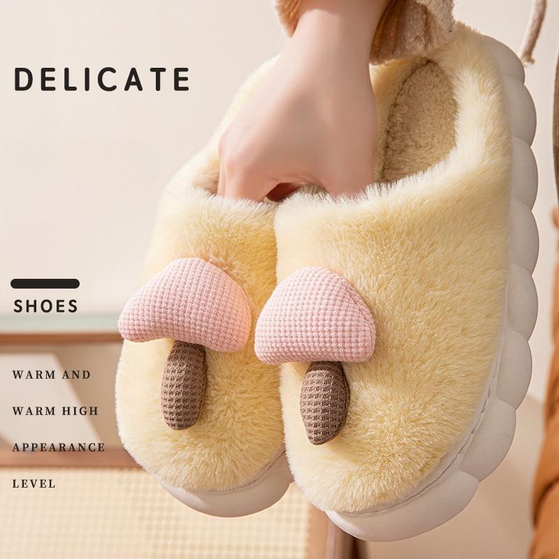 

Выберите больший размер Мужские Женские Хлопковые Тапочки Подкладка из Меха Задник-обертка Теплые Домашние Тапочки для Помещений Осень Зима 40-41