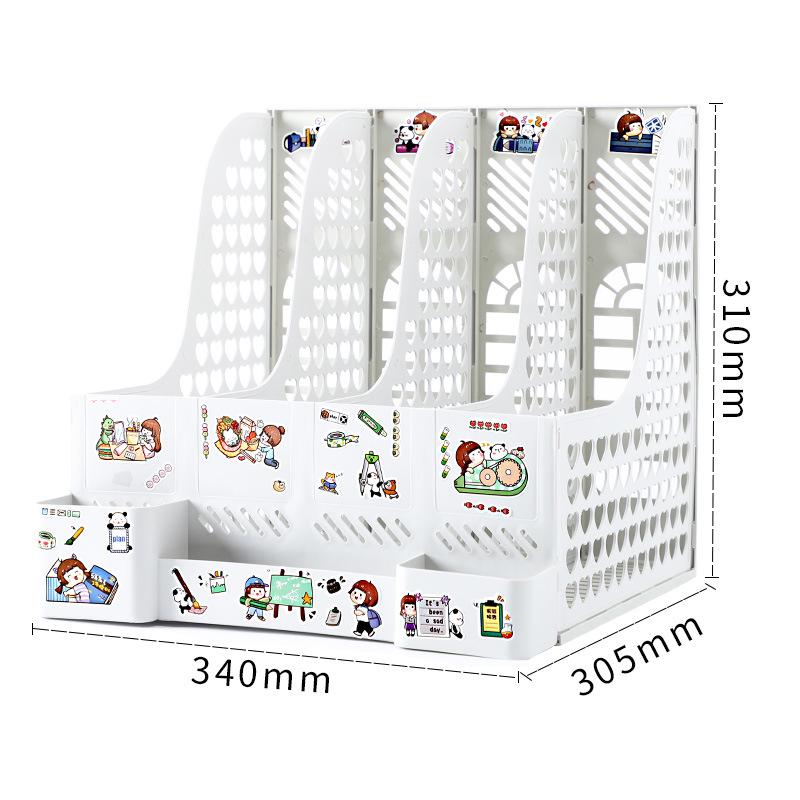 Four-Section Thickened Desktop Document Holder and Book Stand