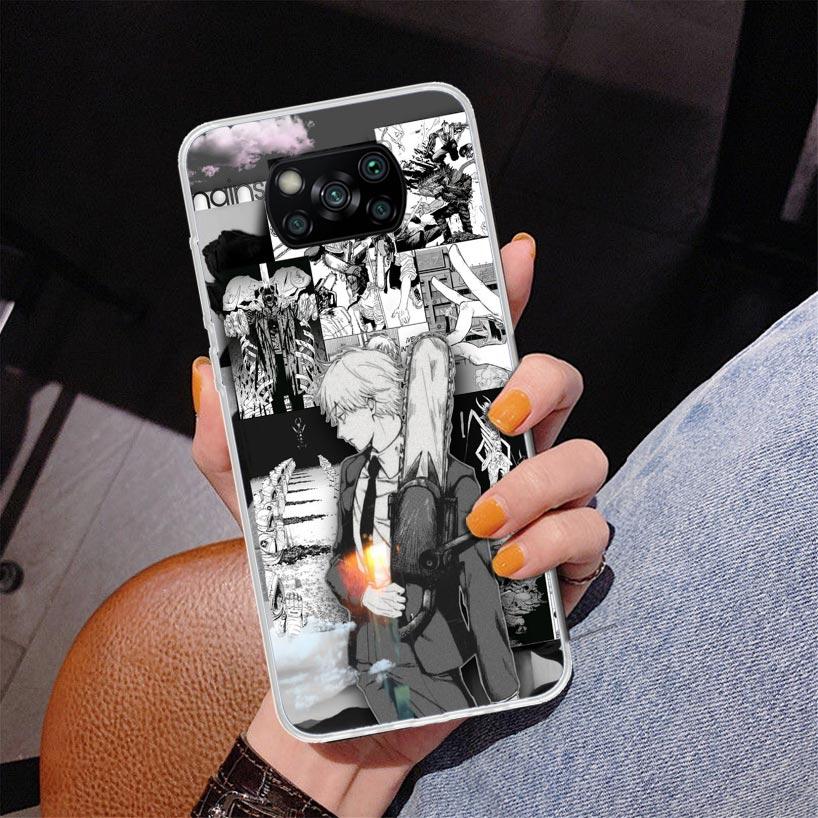 Anime Chainsaw Phone Case For Xiaomi Poco X7 X6 X5 Pro F7 Ultra Redmi 15C 15 13C 13 12C 12 10 10A 10C 9 9A 9C 9T Cover Poco X7 X