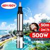 Submersible Pump Alternative Energy Solar Powered Submersible Pump Lift 50m Garden Home Deep DC Well Water Pump DC 48V/60V 500W