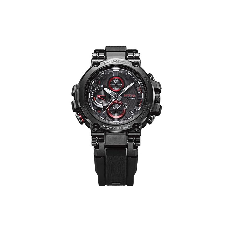 G-Shock Seria Mtg Inimă de Oțel Ceas Sport cu Undă Radio pe Șase Canale Mișcare Quartz Solară Curea din Rășină și Oțel Inoxidabil Ceasuri pentru Bărbați Negru MTG-B1000B-1APR