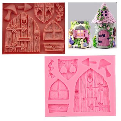 Cabin Door Window Silicone Mold Fondant Cake Decorative Baking Tool AVE