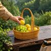 Portable Heart-Shaped PP Snack Basket Fruits Candies Office Desk Decor Small Medium Large Sizes