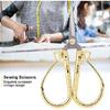 European Retro Scissors, Vintage Stainless Steel Scissors Mini Vintage Sewing Scissors Creative Cross Stitch Classical Cutting DIY Crafts Tool (Gold)