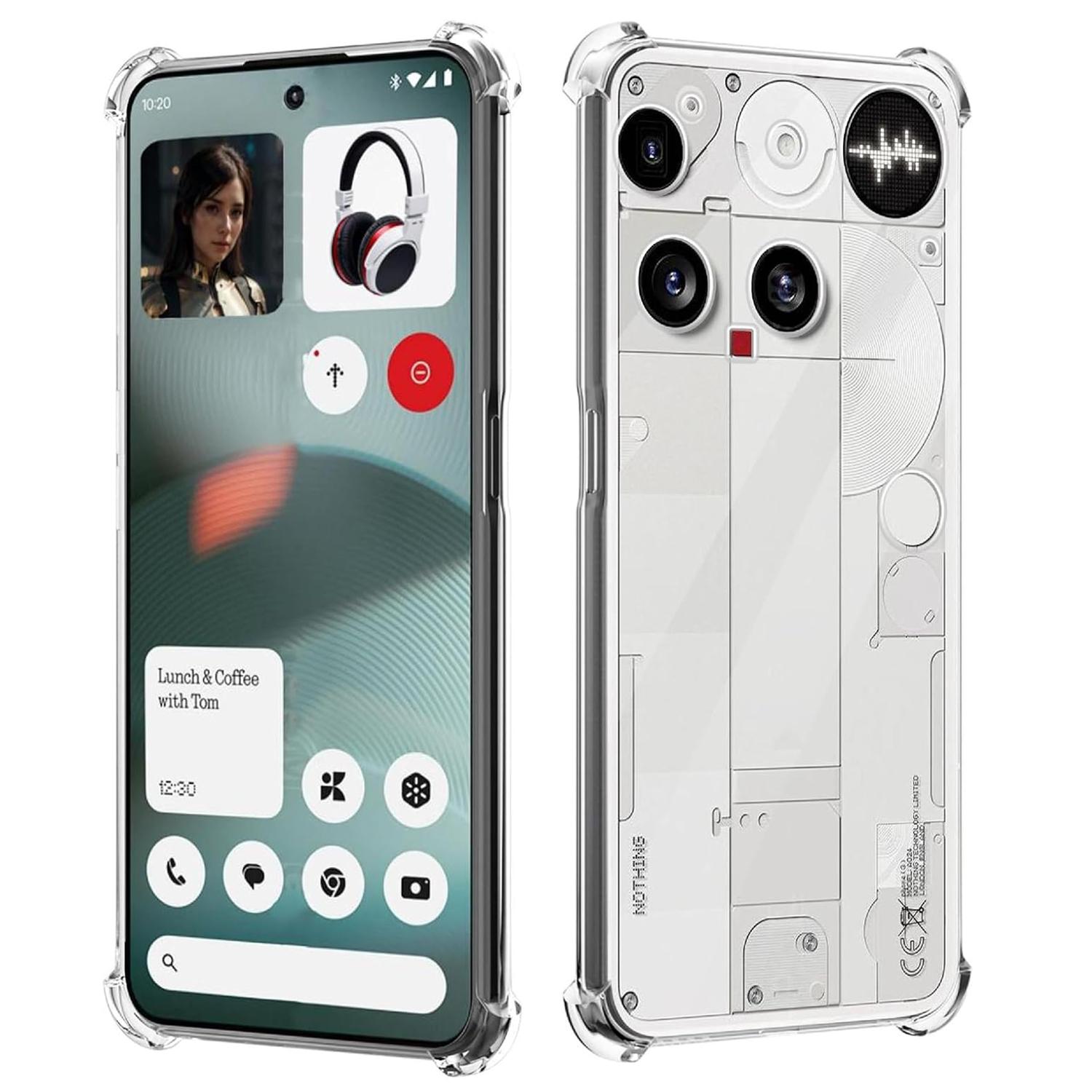 

New Airbag Shockproof Gradient TPU Case for Nothing Phone 3 (3) Protective Cover Back Shell Frame Coque Fundas Nothing Phone (3)
