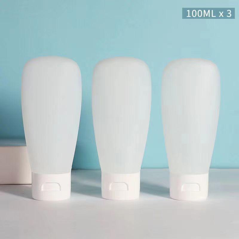 3pcs Refillable Bottle 30/60/100ml Lotion Container Squeeze Tube Empty Bottle Portable Travel Shampoo Skin Care Product Bottle